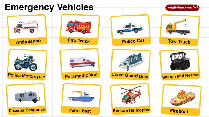 Emergency Vehicles Names