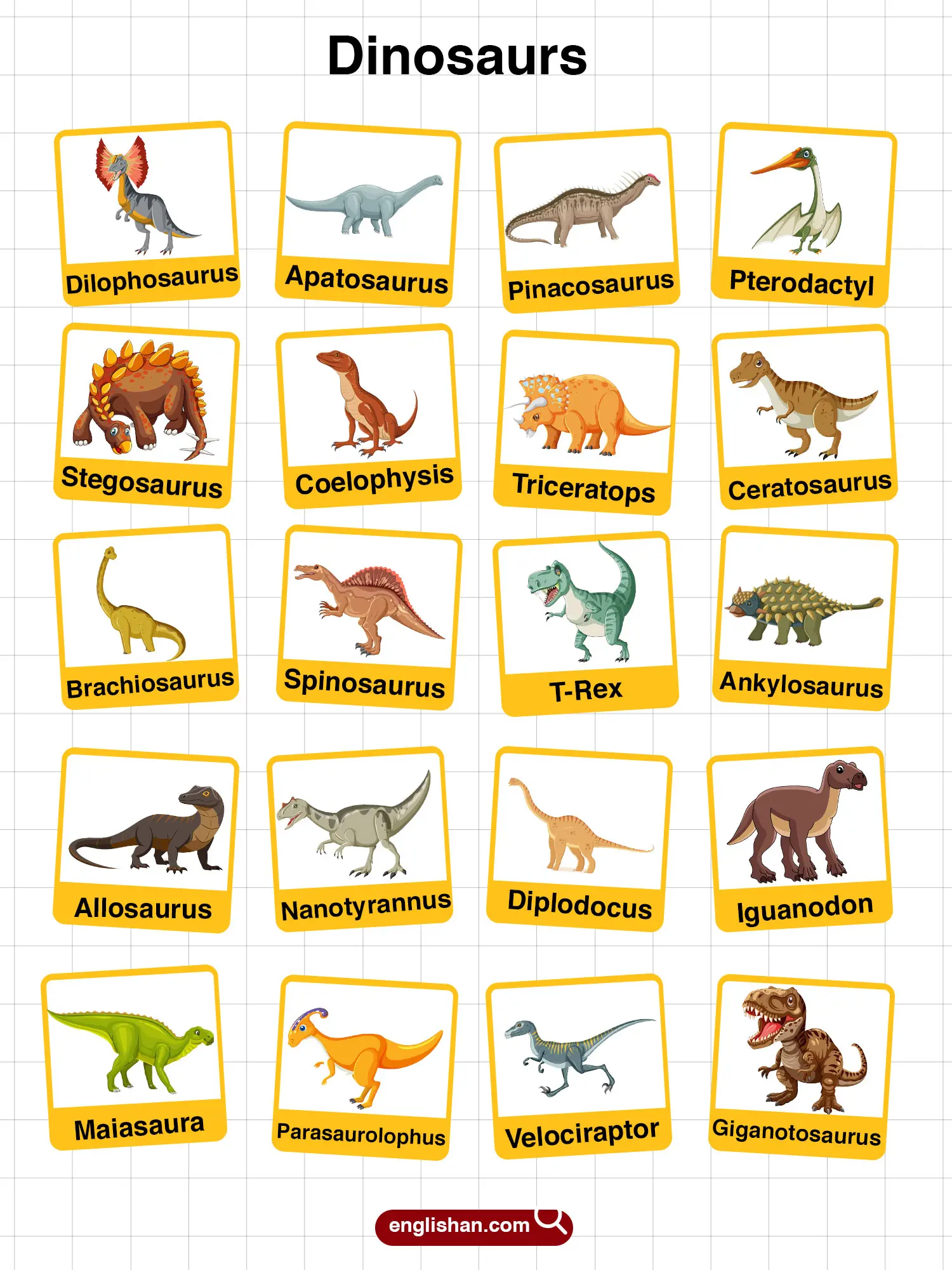 List of Dinosaur Names