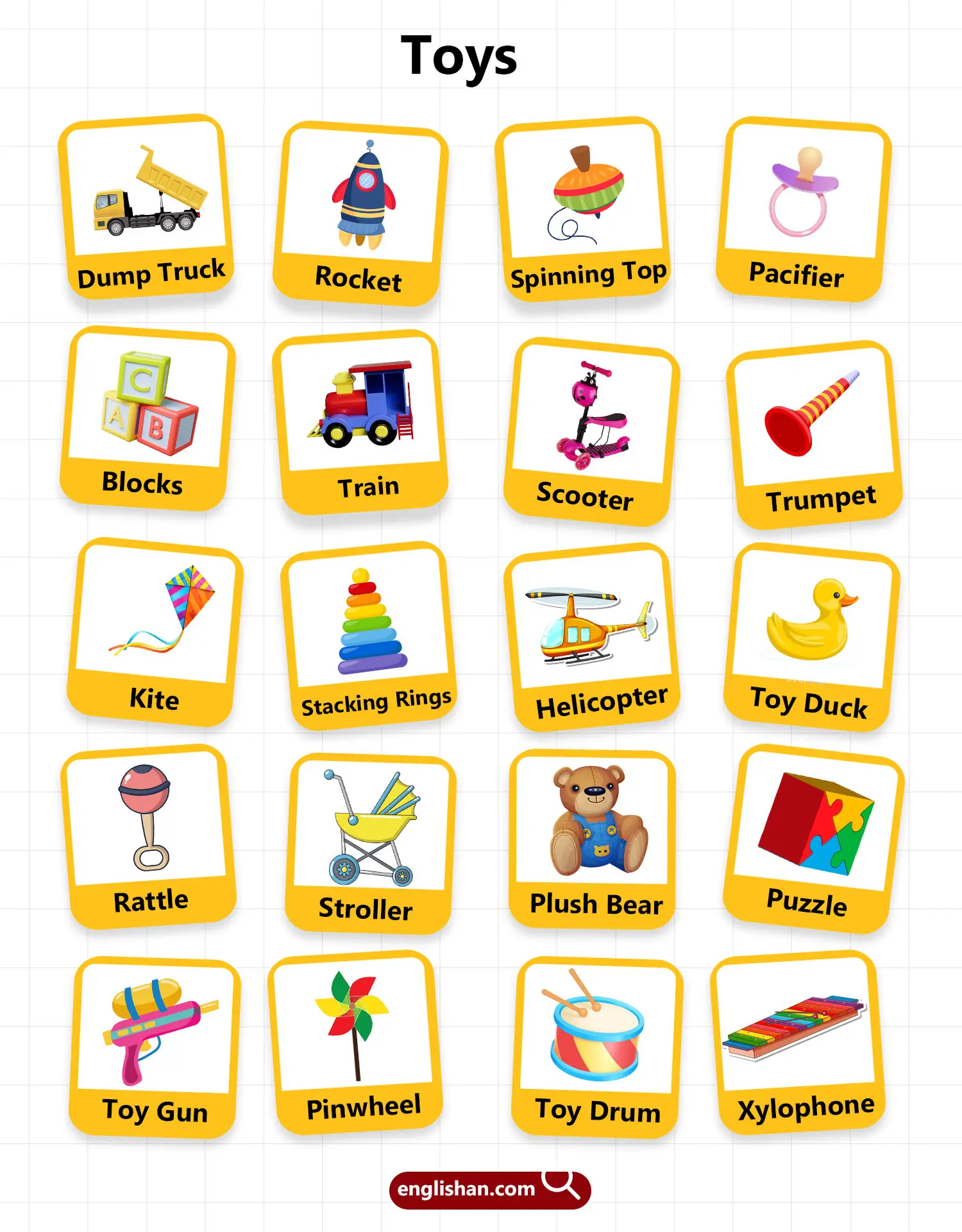 List of Toys Names for Kids