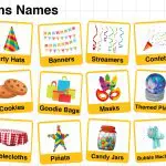 Names of Party Items for Kids
