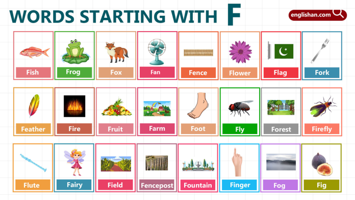 Words Starting with Letter F