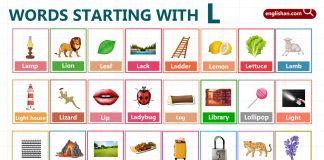 Words Starting with Letter L