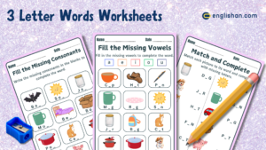3 Letter Words Worksheets Printable