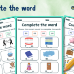 Complete the Words Using Vowel Sounds Worksheets Printable
