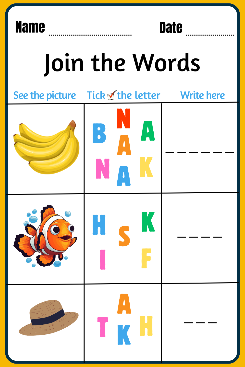 Join the Words Worksheet 1