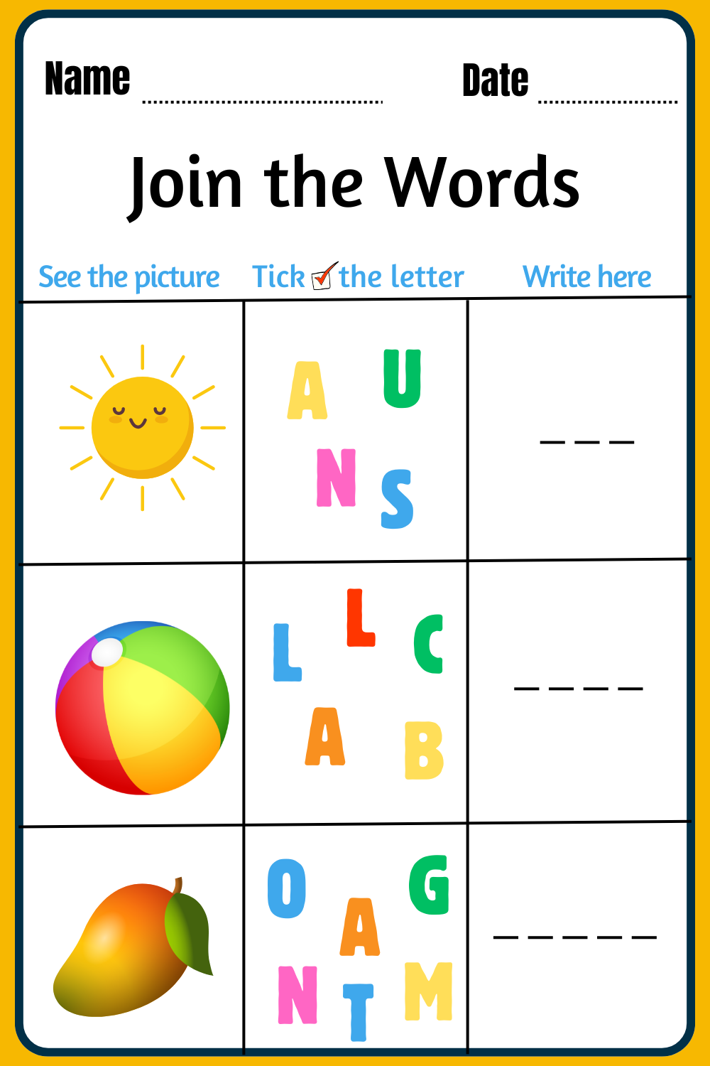 Join the Words Worksheet 2