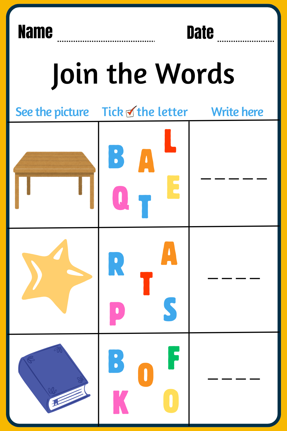 Join the Words Worksheet 6