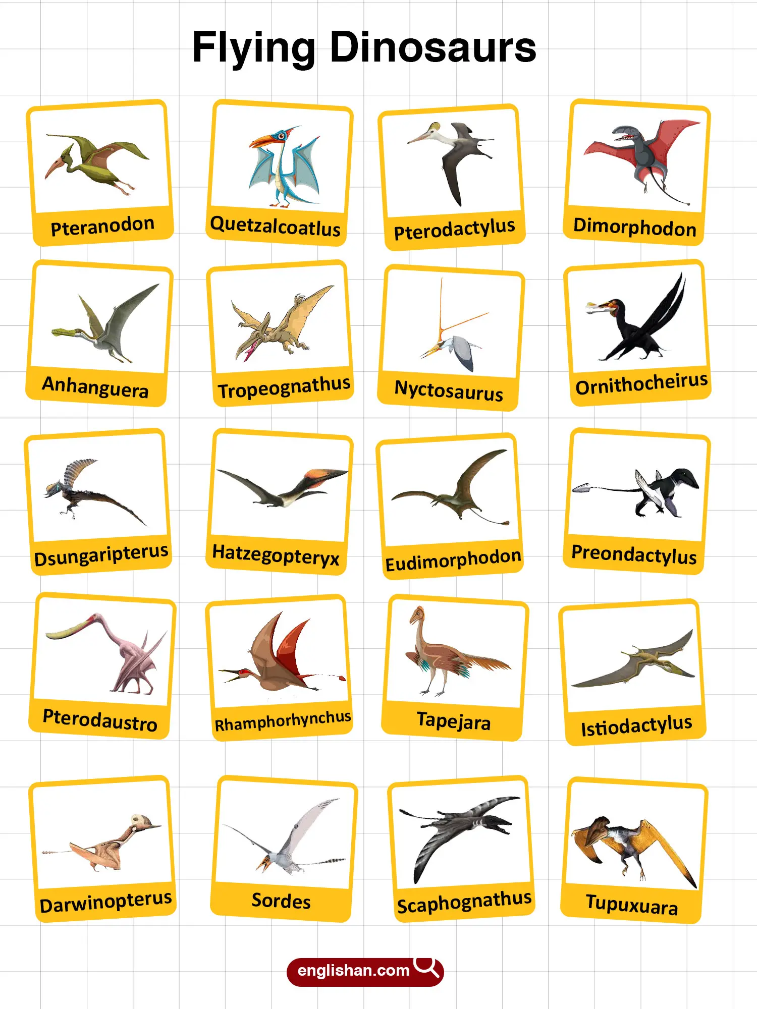 List of Flying dinosaurs Names