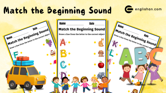 Match the Beginning Sound Worksheets Download