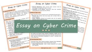 Cyber Crime Essay – 10 Lines, 250 Words, and 500 Words