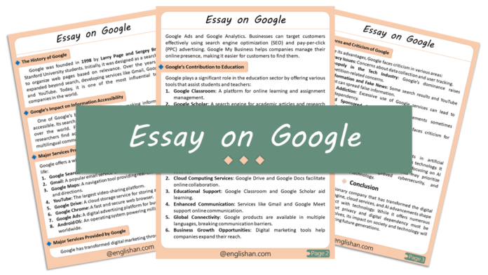 Google Essay – 500 Words with Free PDF