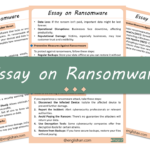 Ransomware Essay – 10 Lines, 250 Words, and 500 Words