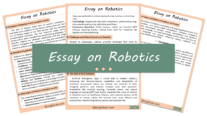 Robotics Essay – 10 Lines, 250 Words, and 500 Words