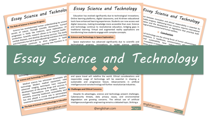 Science and Technology Essay – 500 Words Sample