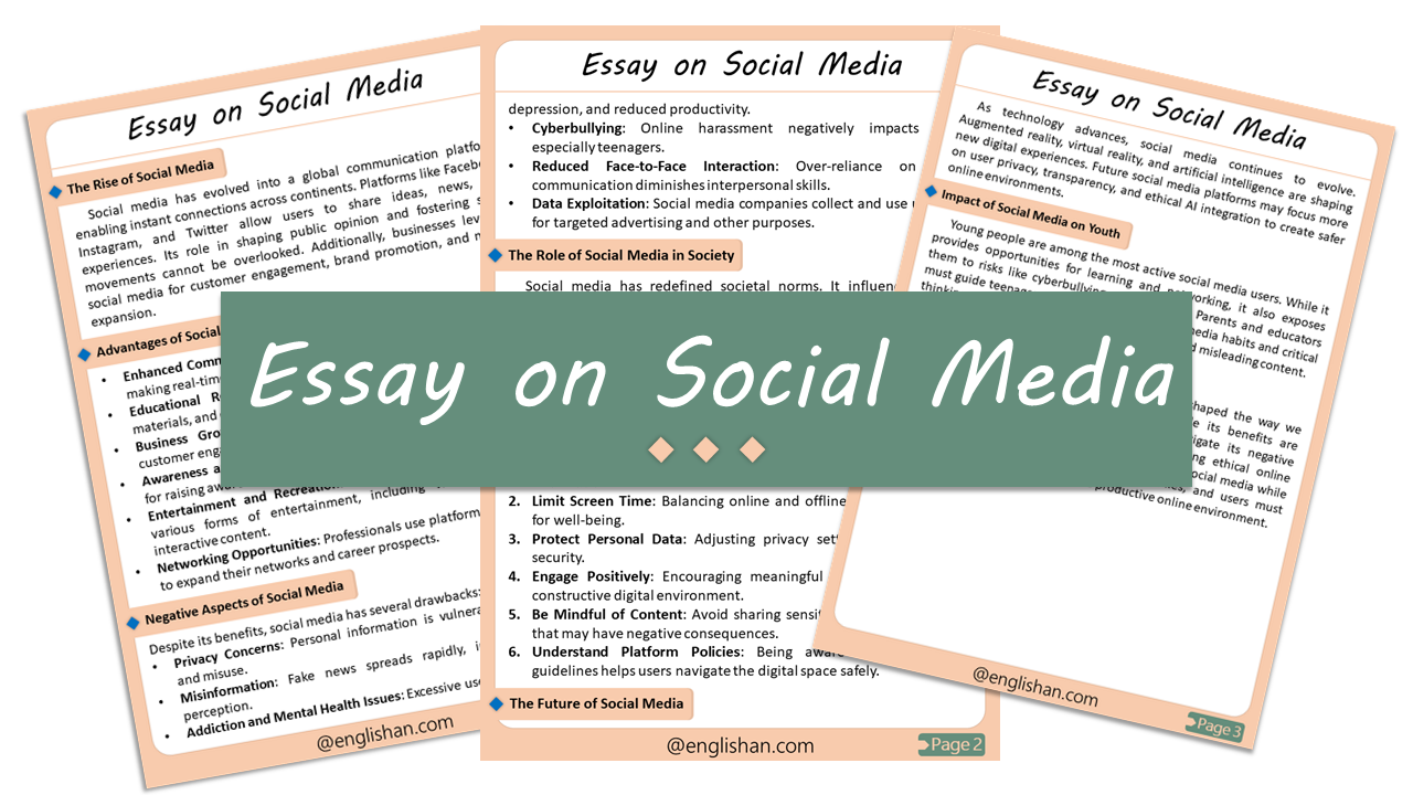 Social Media Essay – 10 Lines, 250 Words, and 500 Words for Students