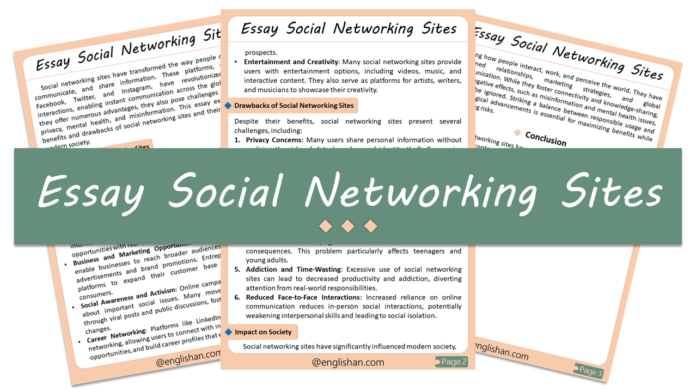 Social Networking Sites Essay – 500 Words with PDF