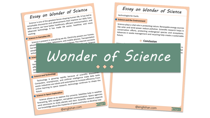 Essay on Wonder of Science 500 Words