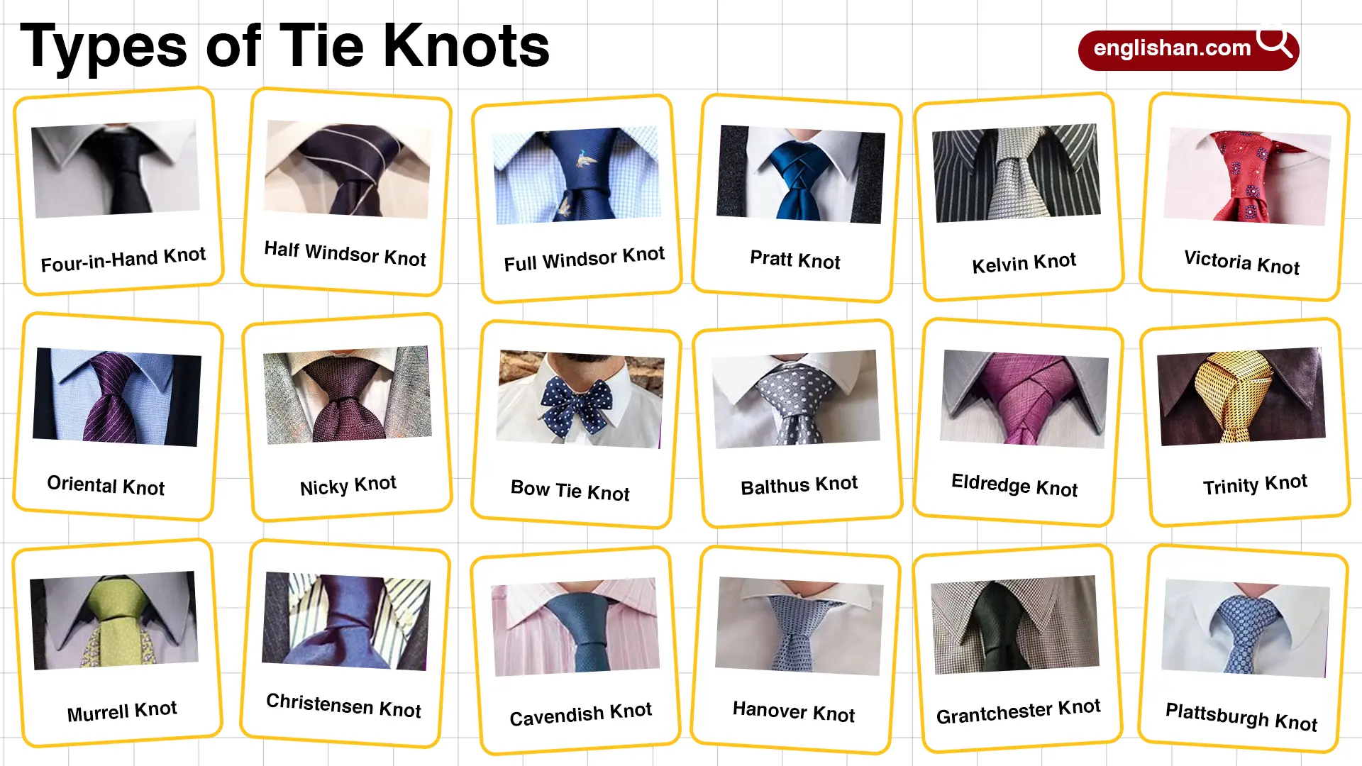different types of ties