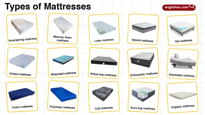 Types of Mattresses – Different Mattress Categories with Pictures