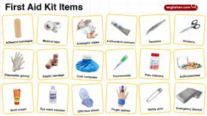 Names of First Aid Kit Items and Their Uses