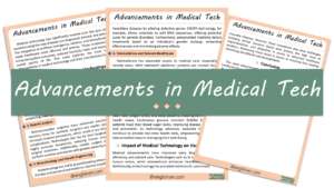 Advancements in Medical Technology Essay – 10 Lines, 250 Words, and 500 Words