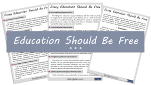 Education Should Be Free Essay – 10 Lines, and 500 Words