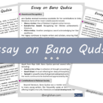 Bano Qudsia Essay – 10 Lines, 250 Words, and 500 Words