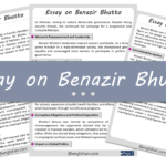 Benazir Bhutto Essay – 10 Lines, 250 Words, and 500 Words