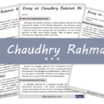 Chaudhry Rahmat Ali Essay – 10 Lines, 250 Words, and 500 Words