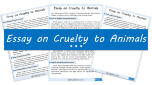 Cruelty to Animals Essay – 10 Lines, 250 Words, and 500 Words