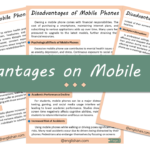 Disadvantages of Mobile Phones Essay – 10 Lines, 250 Words, and 500 Words