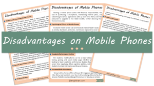Disadvantages of Mobile Phones Essay – 10 Lines, 250 Words, and 500 Words