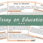 Education Essay – 10 Lines, 250 Words, and 500 Words