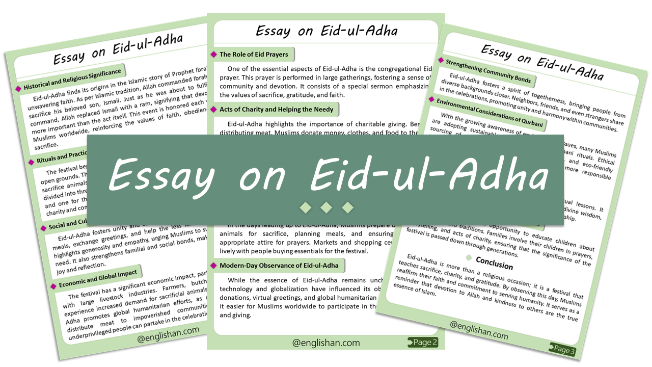 Eid-ul-Adha Essay – 10 Lines, 250 Words, and 500 Words