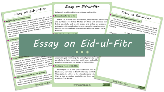 Eid-ul-Fitr essay – Meaning, traditions, and significance.