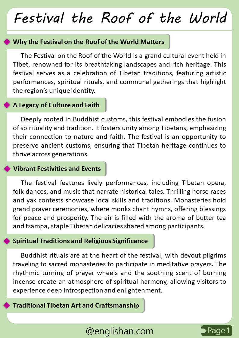 Festival on the Roof of the World – A Tibetan Cultural Celebration