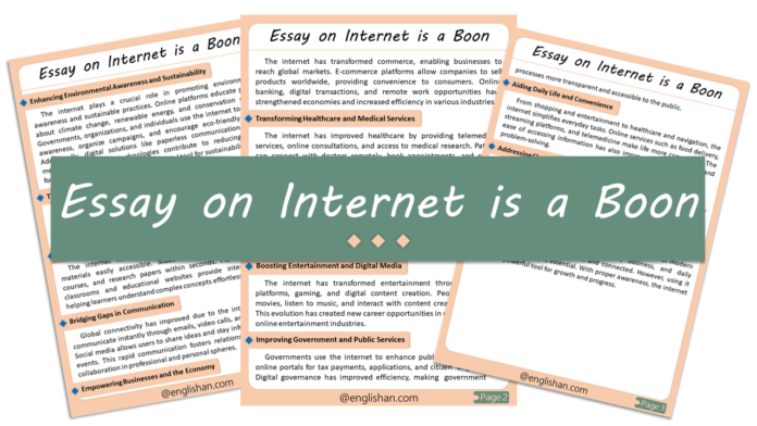 Internet is a Boon Essay – Benefits & Uses