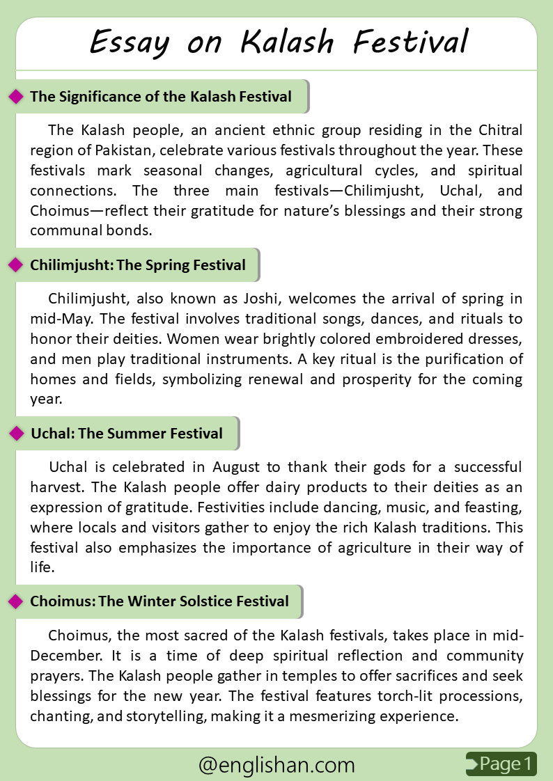 Kalash Festival – Traditional Celebrations of the Kalash People