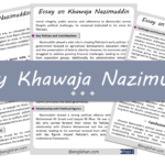 Khawaja Nazimuddin Essay – 10 Lines, 250 Words, and 500 Words