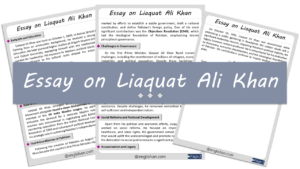Liaquat Ali Khan Essay – 10 Lines, 250 Words, and 500 Words