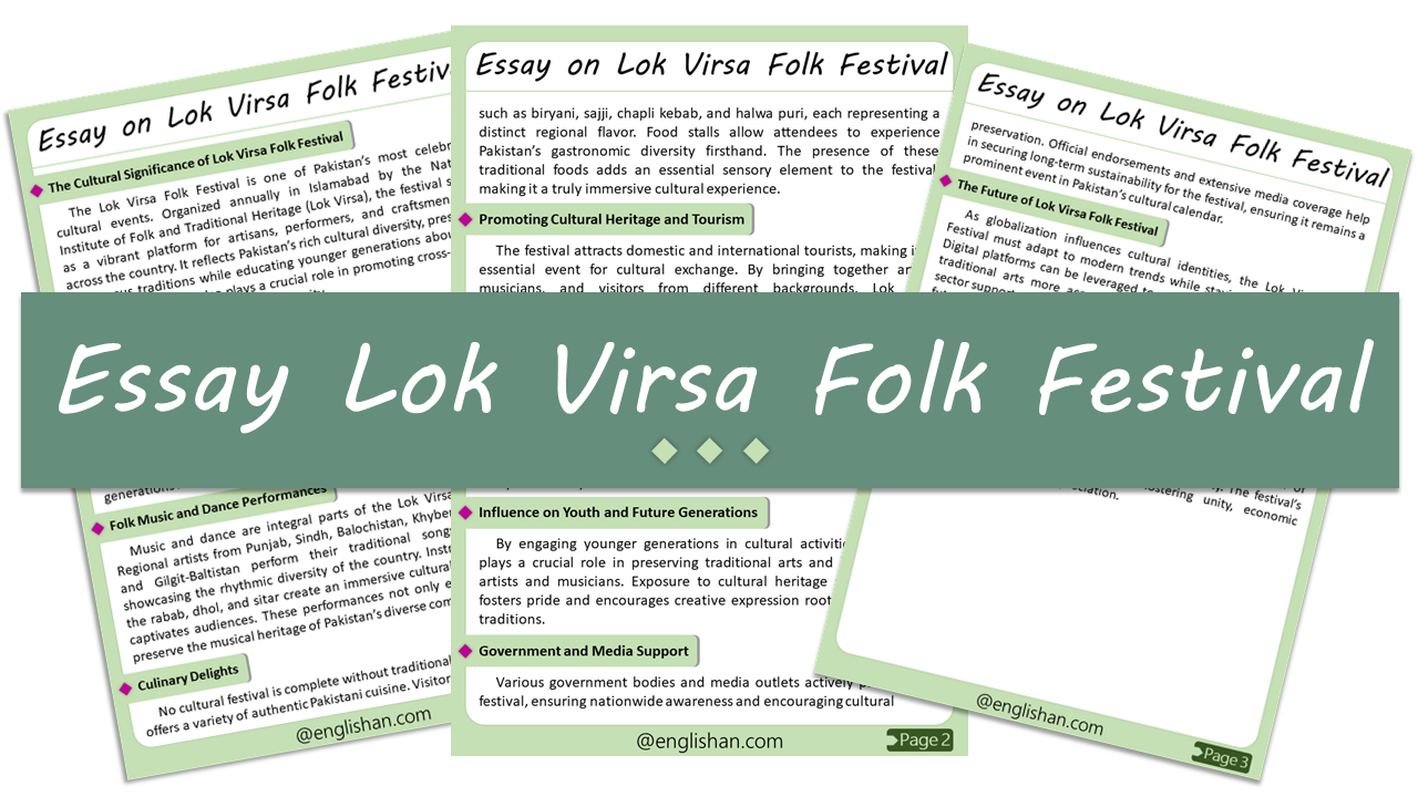 Lok Virsa Folk Festival Essay – 10 Lines, 250 Words, and 500 Words