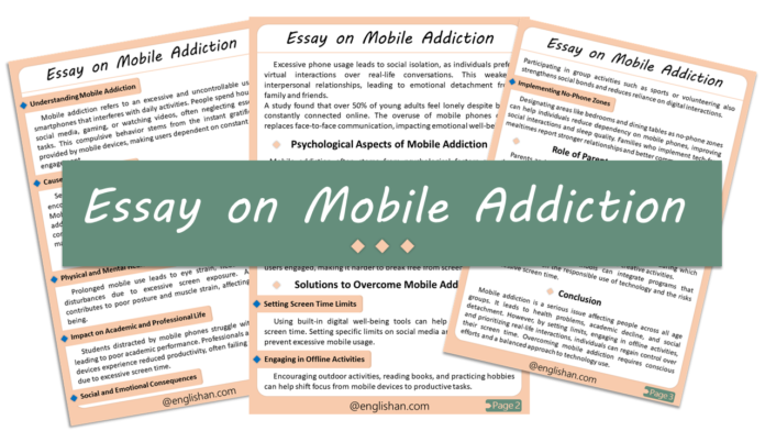 Mobile Addiction Essay - 500 Words Sample with Free PDF