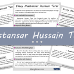 Mustansar Hussain Tarar Essay – 10 Lines, 250 Words, and 500 Words