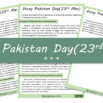 Pakistan Day (23rd March) Essay – 10 Lines, 250 Words, and 500 Words