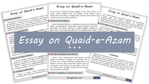 Quaid-e-Azam Muhammad Ali Jinnah Essay – 10 Lines, 250 Words, and 500 Words
