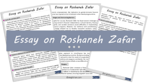 Roshaneh Zafar Essay – 10 Lines, 250 Words, and 500 Words