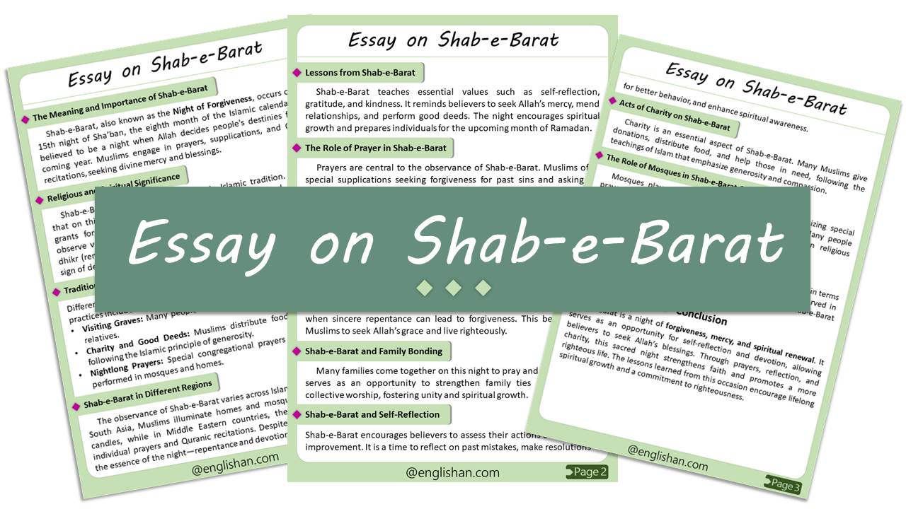 Shab-e-Barat Essay – 10 Lines, 250 Words, and 500 Words