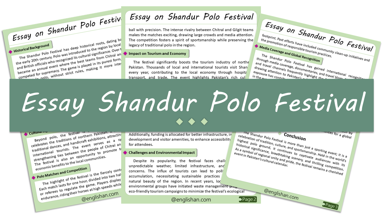 Shandur Polo Festival Essay – 10 Lines, 250 Words, and 500 Words