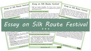 Silk Route Festival Essay – 10 Lines, 250 Words, and 500 Words