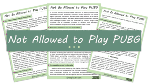Students Should Not Be Allowed to Play PUBG Essay – 10 Lines, 250 Words, and 500 Words